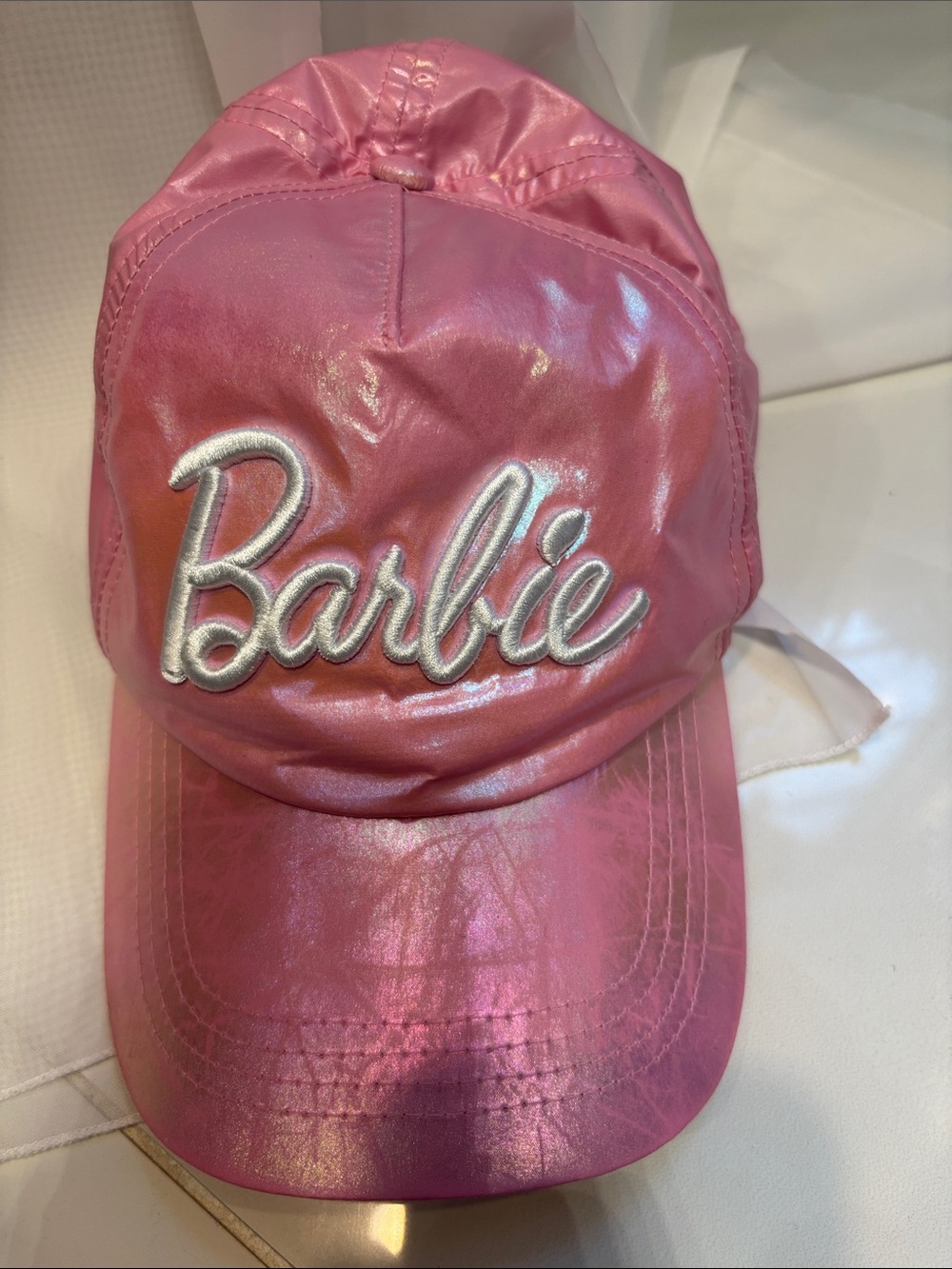 Barbie Shiny Pink Logo Baseball Cap for Kids